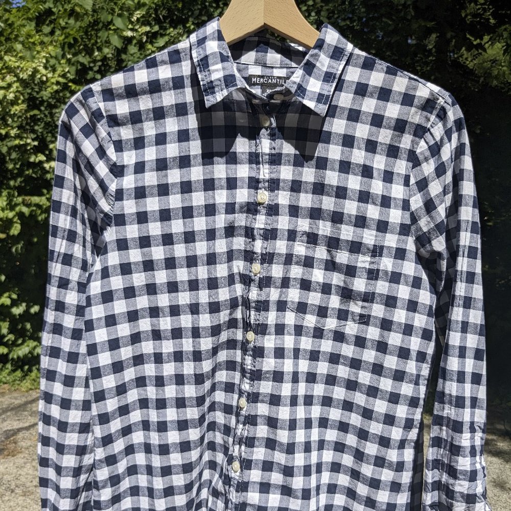 J. Crew Mercantile Plaid Button-Up Shirt  (Women's XS)